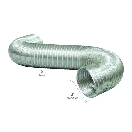 Deflecto Jordan 28 in. L X 8 in. D Black/Silver Aluminum Dryer and Vent Hose A088/4